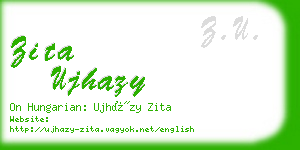 zita ujhazy business card